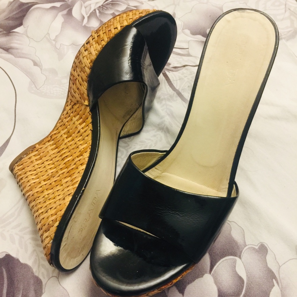 PRADA Wedge Mules